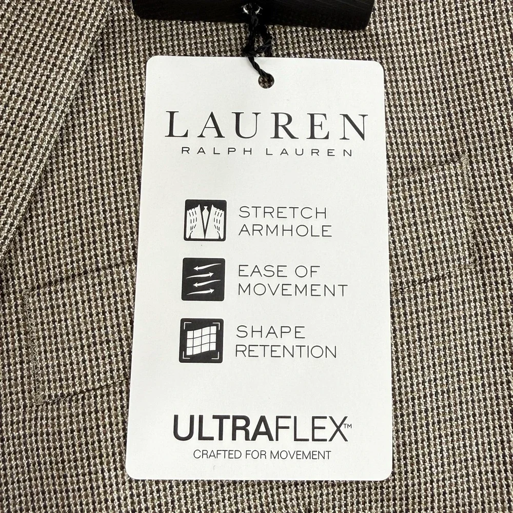 Lauren Ralph Lauren Blazer Mens 48L NWT Silk Wool Black Label Ultra Flex Classic